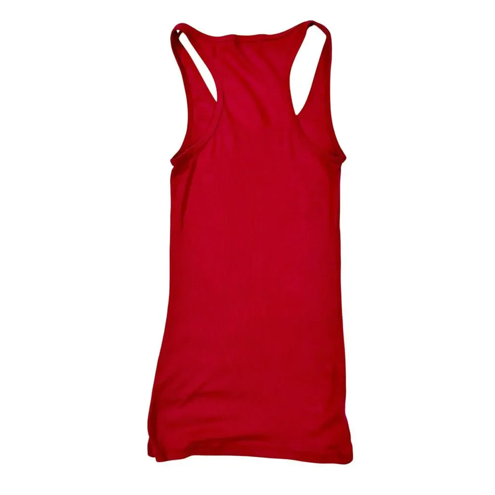 Wet Seal Ribbed Racerback Skinny Longline Tank Top Hot Pink Y2K Women's Medium - Picture 2 of 10